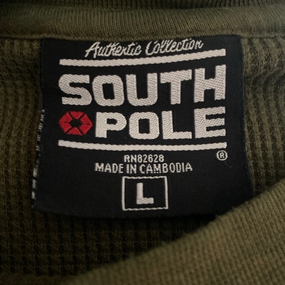 Vintage South Pole Green Thermal Long Sleeve Men’s Size Large Shirt - Picture 5 of 5